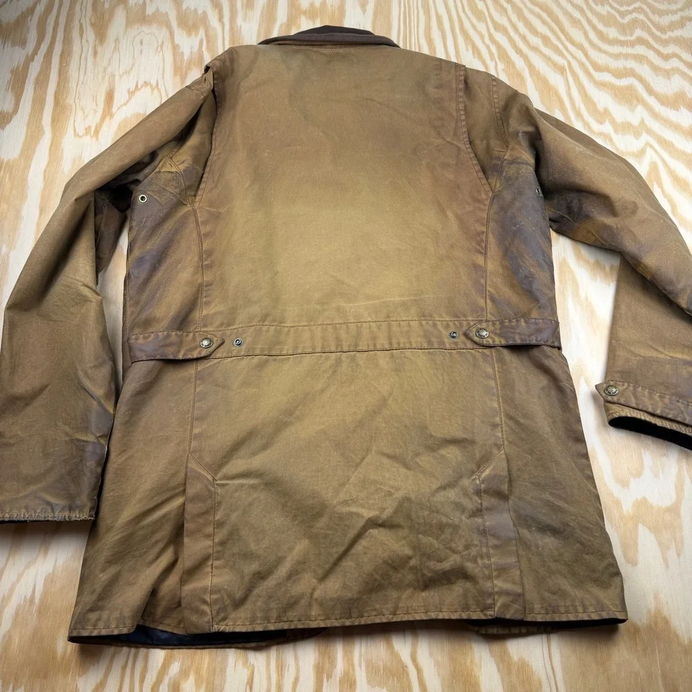 VTG Filson Shelter Cloth Waterfowl Coat Mens M Brown Waxed Canvas Hunting Jacket
